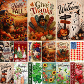 OHOME Seasonal Garden Flags Set of 12 showcasing vibrant designs