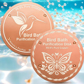 OICEME Bird Bath Purification Disk front view in gold