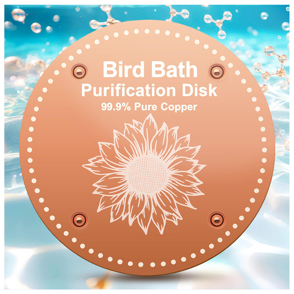 OICEME Bird Bath Purification Disk pure copper front view