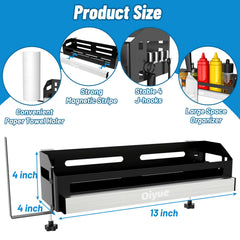 Oiyue Griddle Caddy side view with paper towel holder