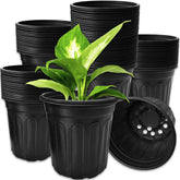 OJYUDD 60 Pack 1 Gallon Flexible Plant Nursery Pots, black color