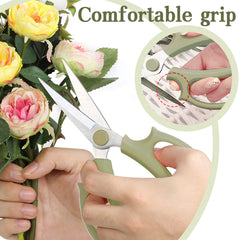 OJYUDD Garden Flower Scissors ergonomic handle close-up