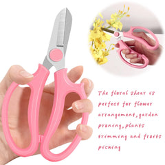 OJYUDD Garden Scissors Floral Shears set of three displayed together