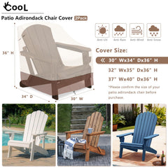 okcool Adirondack Chair Cover shown in outdoor setting