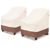okcool Patio Adirondack Chair Cover front view in beige and brown