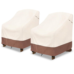 okcool Patio Adirondack Chair Cover front view in beige and brown