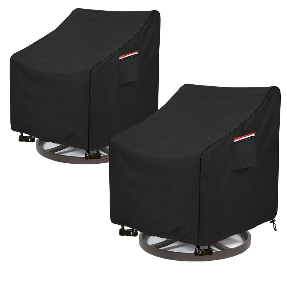 okcool patio chair cover front view in black