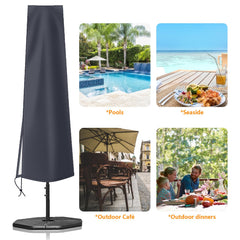 OKPOW Patio Umbrella Cover shown on a 12ft umbrella