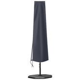 OKPOW Patio Umbrella Cover waterproof dark gray side view