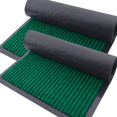 OLANLY 2-Pack Front Door Mats green colour front view