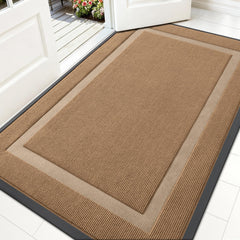 OLANLY 59x34 heavy-duty rubber doormat front view