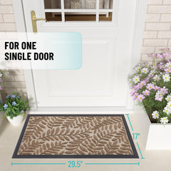 OLANLY Door Mat back view showing rubber backing