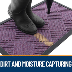 OLANLY Door Mat capturing dirt and moisture
