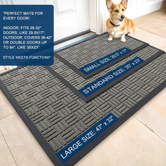 OLANLY door mat capturing dirt and moisture