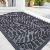 OLANLY Door Mat front view in medium grey