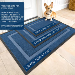 OLANLY door mat showing deep grooves for dirt trapping