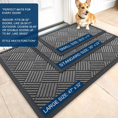 OLANLY door mat showing rubber backing detail