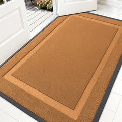 OLANLY Doormat 59x34 tangerine orange front view