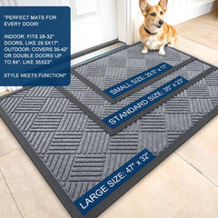 OLANLY doormat showcasing natural rubber backing