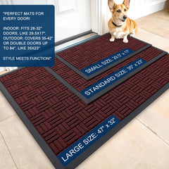 OLANLY doormat showing natural rubber backing