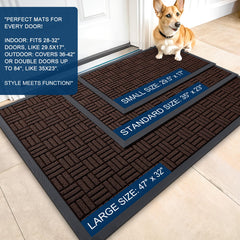 OLANLY doormat showing rubber backing and grip