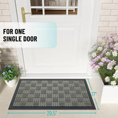 OLANLY doormat with natural rubber backing close-up