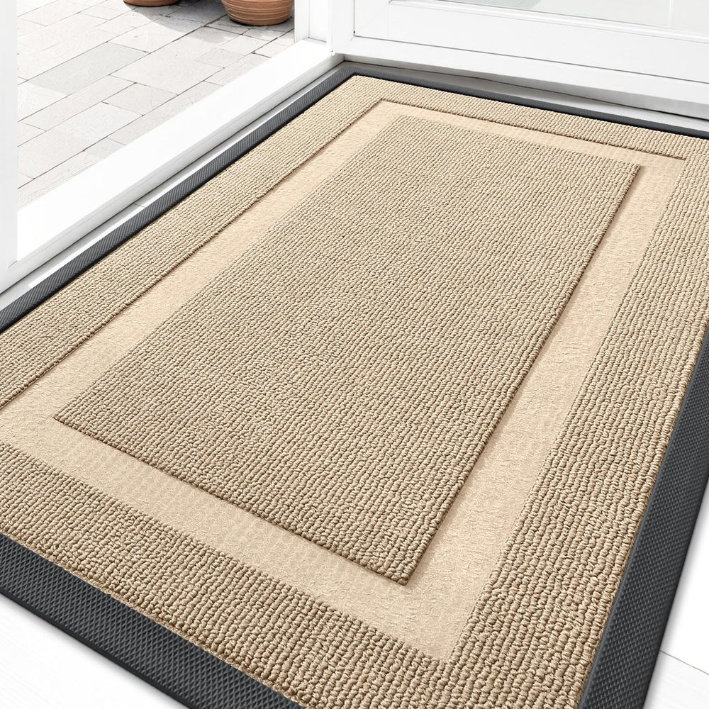 OLANLY Front Door Mat 33x21 off-white colour front view