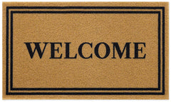 OLANLY Front Door Mat 35x23 close-up of eye-catching lettering