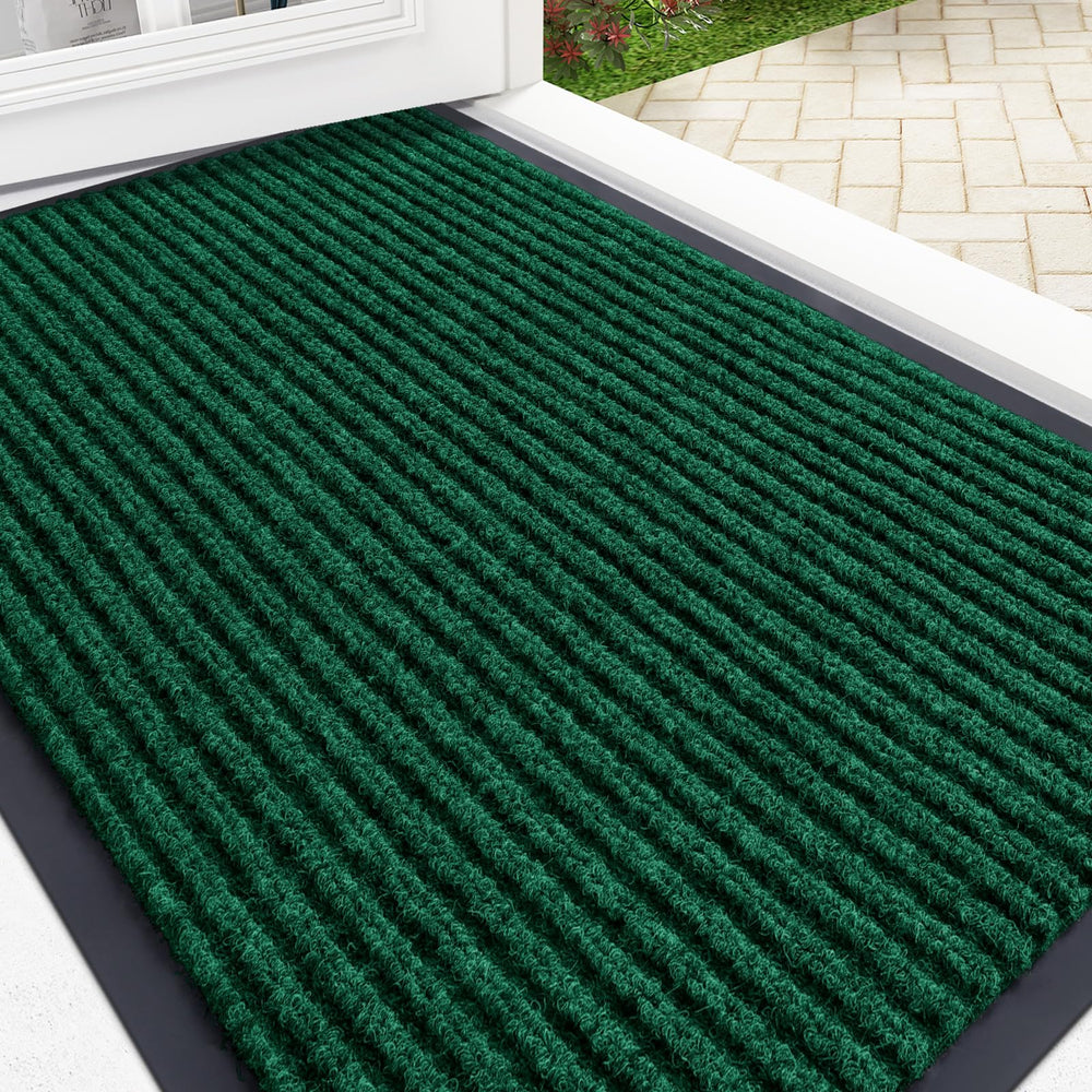OLANLY Front Door Mat 35x23 green model front view
