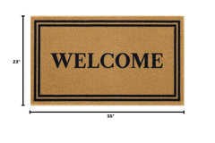 OLANLY Front Door Mat 35x23 side view with PVC backing