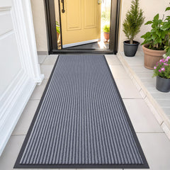 OLANLY Front Door Mat 47x23 ash grey front view