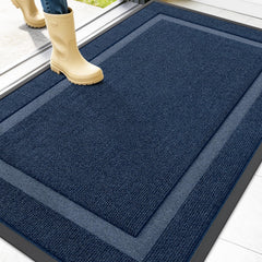OLANLY Front Door Mat 47x32 blue model front view