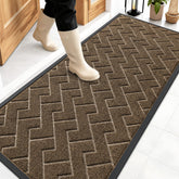 OLANLY Front Door Mat 59x23 brown model front view