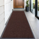 OLANLY Front Door Mat 59x23 brown vertical stripe pattern