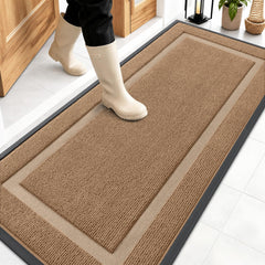 OLANLY Front Door Mat 59x23 light brown design
