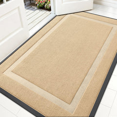 OLANLY Front Door Mat 59x30 beige color front view