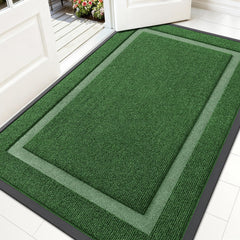 OLANLY Front Door Mat 59x30 green design front view