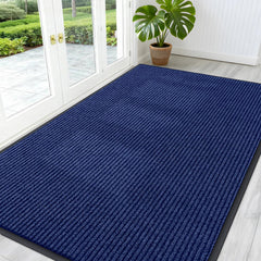 OLANLY Front Door Mat 59x34 blue model front view