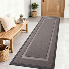 OLANLY Front Door Mat 71x23 taupe front view