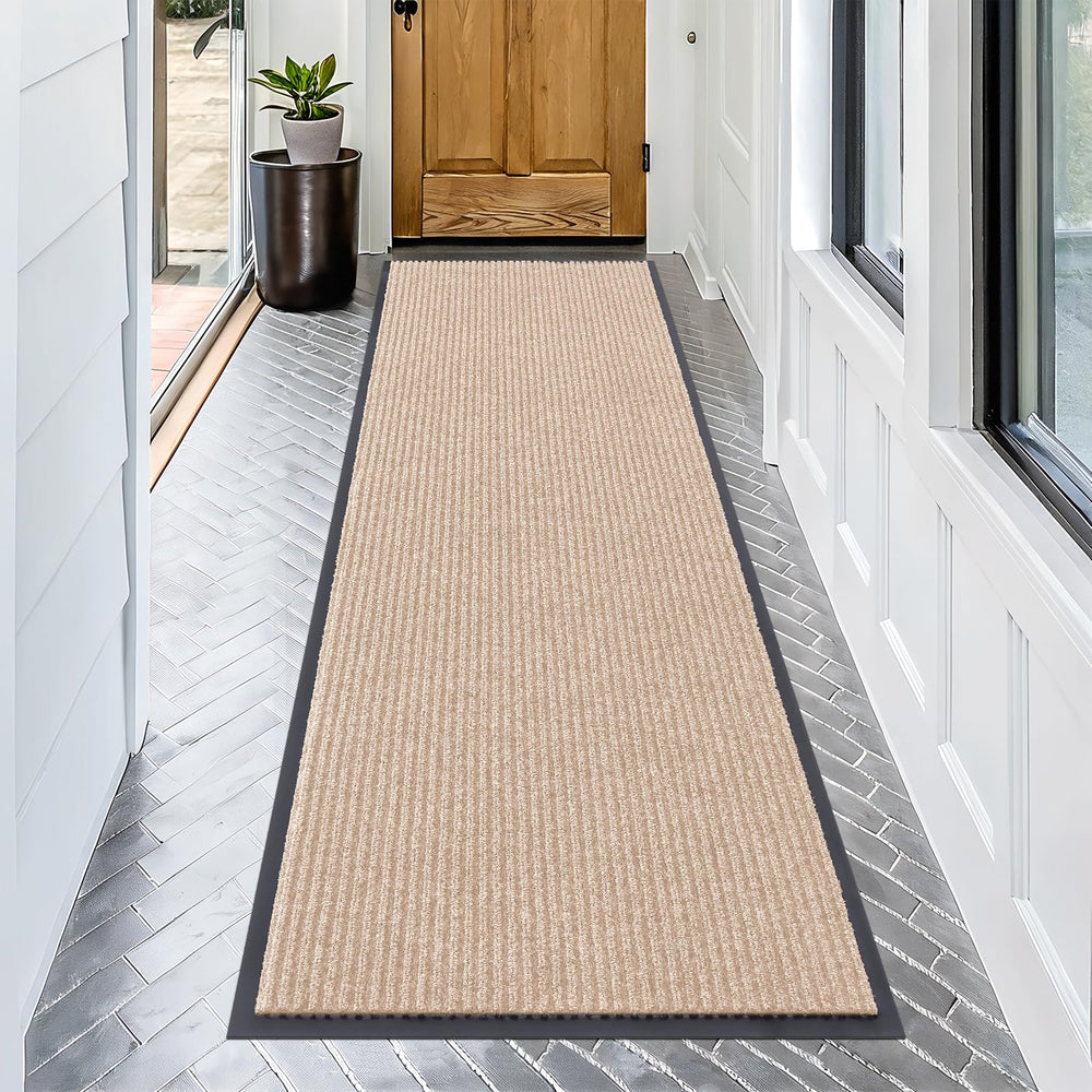 OLANLY Front Door Mat beige 71x23 front view