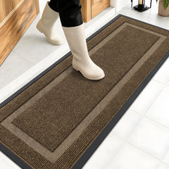 OLANLY Front Door Mat brown colour 47x17 inch front view