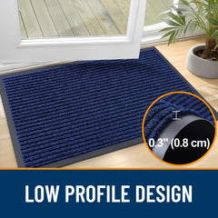OLANLY Front Door Mat in use at a home entryway