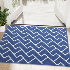 OLANLY Front Door Mat navy colour front view
