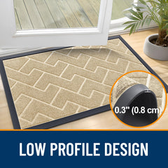 OLANLY Front Door Mat placed at a home entrance