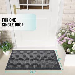 OLANLY Front Door Mat rubber backing close-up