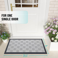 OLANLY Front Door Mat showing natural rubber backing