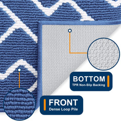 OLANLY Front Door Mat side view showing low-profile design