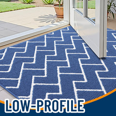 OLANLY Front Door Mat with textured rubber backing