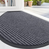 OLANLY Half Circle Doormat Grey front view