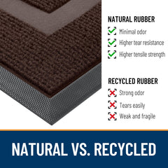 OLANLY Half Circle Front Door Mat in outdoor setting